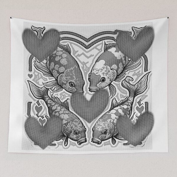 Item preview, koi fishes swimming in the hearths designed and sold by dorfonb.