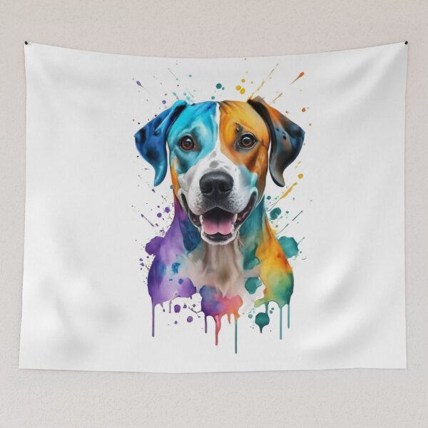 Item preview, Splash painted dog designed and sold by VoodoovilleArt.