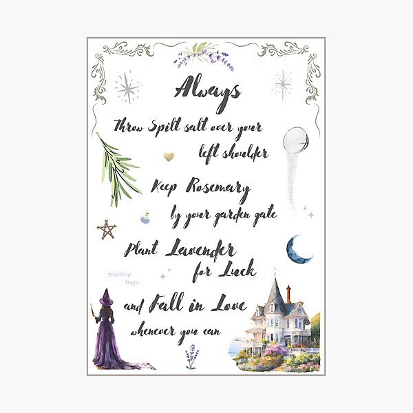 Item preview, Practical Magic Quote - Witches House by the Sea designed and sold by Arwen-Art.