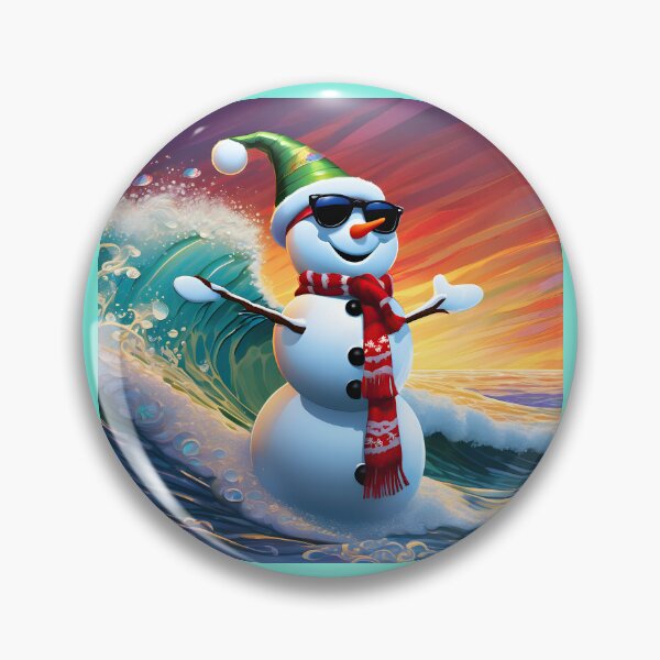 Item preview, Snowman Surfer #6 On Vacation -   Shaka Snowman Style  designed and sold by Artekinium.