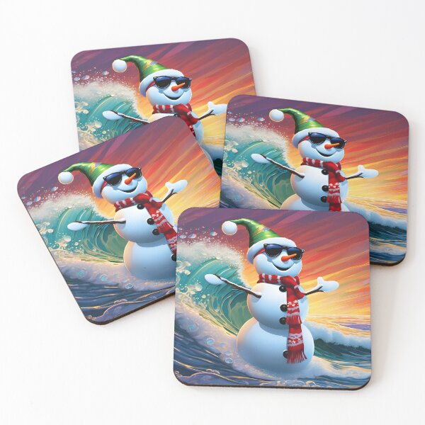 Item preview, Snowman Surfer #6 On Vacation -   Shaka Snowman Style  designed and sold by Artekinium.