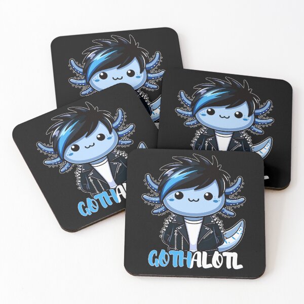 Item preview, Goth axolotl : Cute Amphibian with Punk Style - Perfect Kawaii Creature for Axolotl Lovers designed and sold by ColorAlotl.