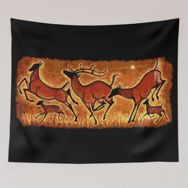 Item preview, Deer of the Golden Sun designed and sold by PaleoPanthera.