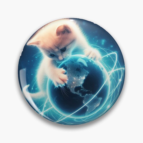 Item preview, Cat with Earth  designed and sold by MiroArtAbstra.