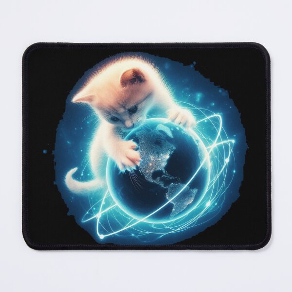 Item preview, Cat with Earth designed and sold by MiroArtAbstra.