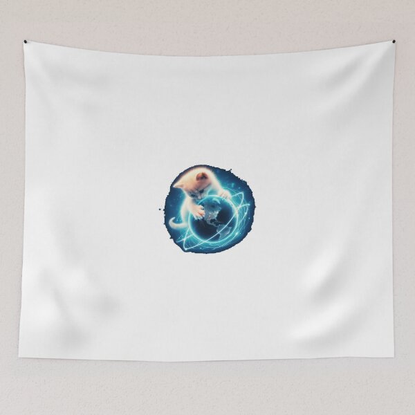 Item preview, Cat with Earth  designed and sold by MiroArtAbstra.