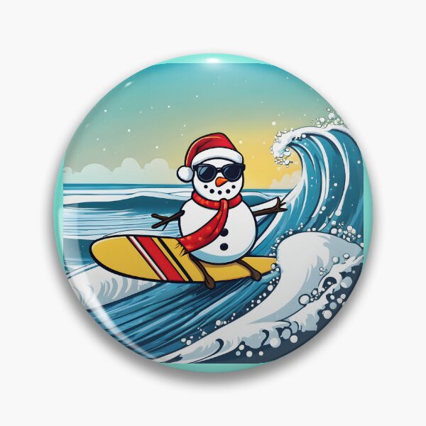 Item preview, Snowman Surfer #9 On Vacation -   Surf Santa's Pal  designed and sold by Artekinium.