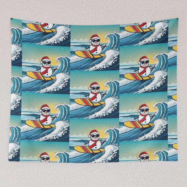 Item preview, Snowman Surfer #9 On Vacation -   Surf Santa's Pal  designed and sold by Artekinium.