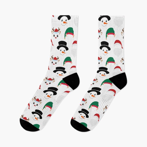 Item preview, Christmas Characters on White Pattern designed and sold by Pixels2Patterns.
