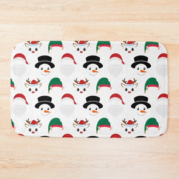 Item preview, Christmas Characters on White Pattern designed and sold by Pixels2Patterns.