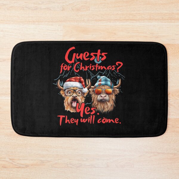 Item preview, Guests for Christmas? They will come. Highland cow Red designed and sold by youraircraftart.