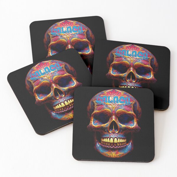 Item preview, Vivid Psychedelic Skull - Artistic Ornate Design Expression designed and sold by inkArtistryfine.