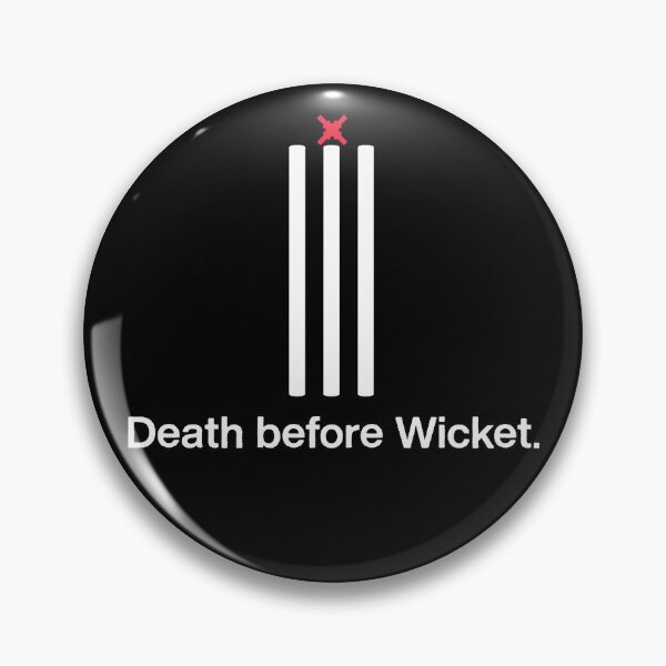 Item preview, Death before Wicket-cricket humor designed and sold by ntesigntees.