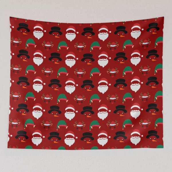 Item preview, Christmas Characters on Red Pattern designed and sold by Pixels2Patterns.
