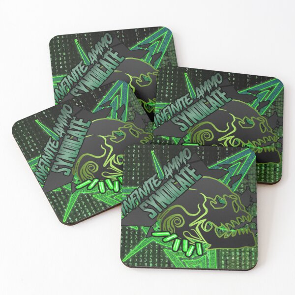 Item preview, The Infinite Ammo Syndicate - Living Skull Logo (The Matrix Green Tribute) designed and sold by InfiniteAmmoNA.