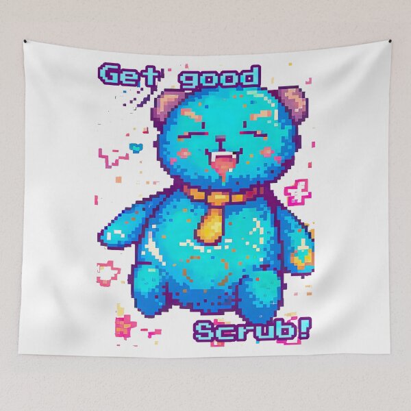 Item preview, GET GOOD SCRUB! Mischievous Pixel Bear designed and sold by SirZeus.