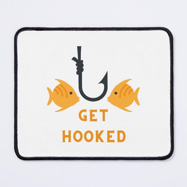 Item preview, Get hooked, fish, fishing designed and sold by InkGlow.