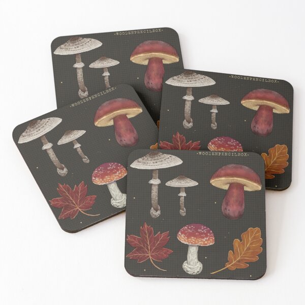 Item preview, Autumn Mushrooms- Stickers designed and sold by woodenpencilbox.