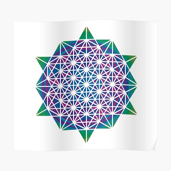 Base 64 Creation Star Tetrahedron Merkaba Poster