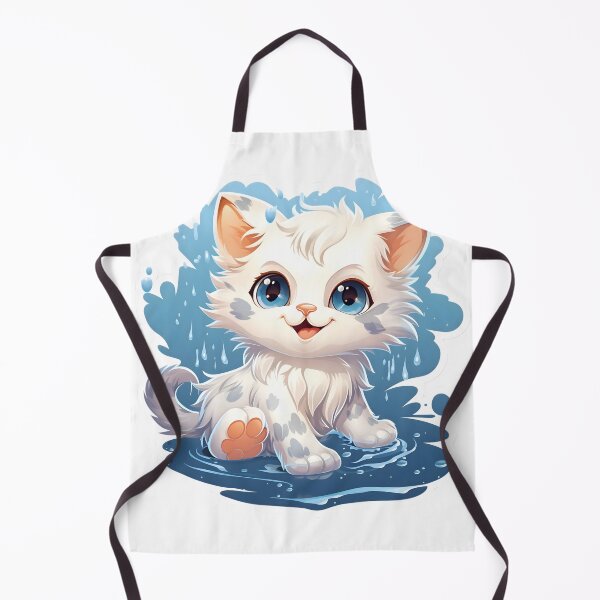 Item preview, Kitten playing with water designed and sold by AI-Only Creations.