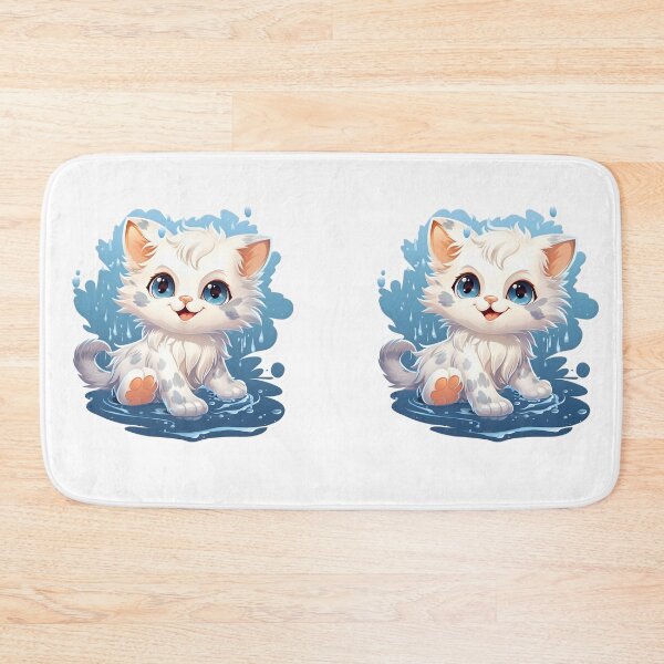 Item preview, Kitten playing with water designed and sold by AI-Only Creations.