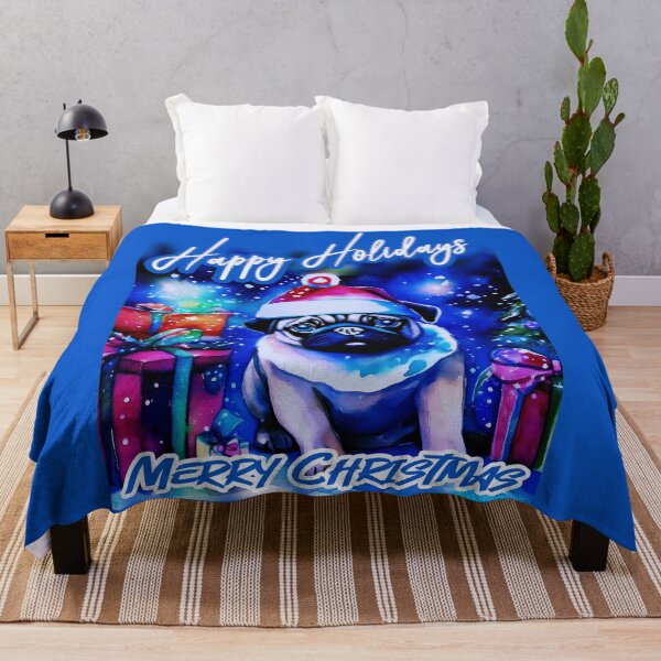 Item preview, Pug HAPPY HOLIDAYS 72 MERRY CHRISTMAS designed and sold by RedBluffTraders.