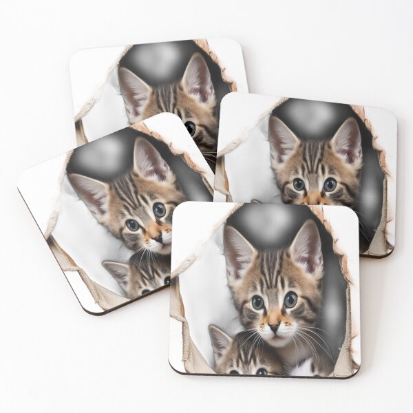 Aperçu de l'œuvre Chatons mignons regardant à travers le trou - Aorable créée et vendue par LMAOdotcom.