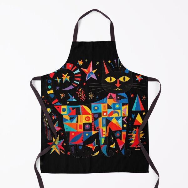 Item preview, Abstract Whimsy Cat Tee: Eclectic Art Fusion designed and sold by Moisky Patterns.