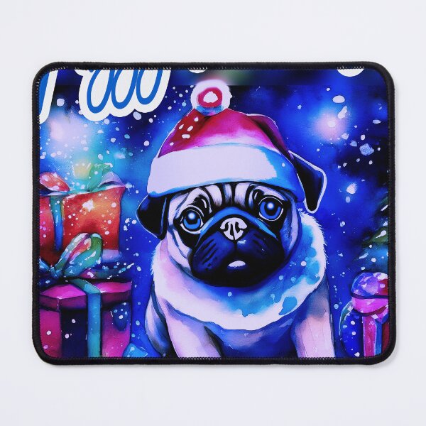 Item preview, Pug HAPPY HOLIDAYS 72 MERRY CHRISTMAS PUGGY HOLIDAYS  designed and sold by RedBluffTraders.