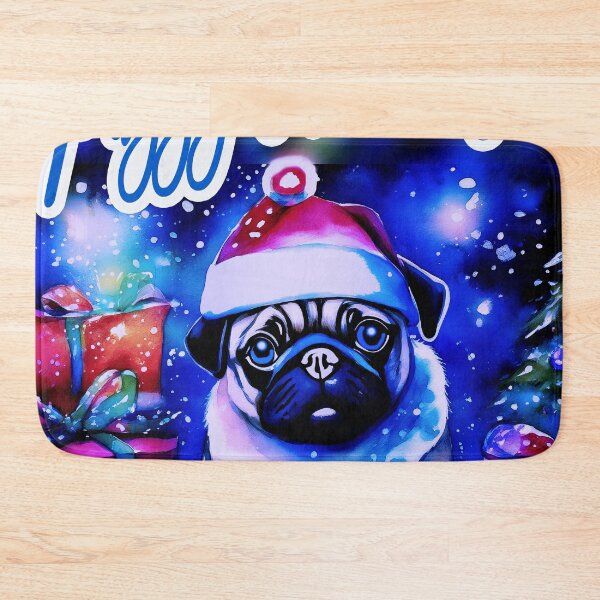 Item preview, Pug HAPPY HOLIDAYS 72 MERRY CHRISTMAS PUGGY HOLIDAYS  designed and sold by RedBluffTraders.