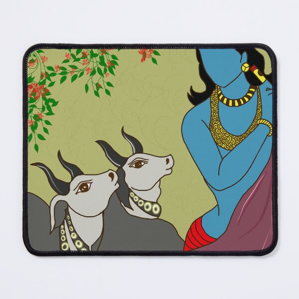 Item preview, Krishna with cow designed and sold by lifecolorsandme.
