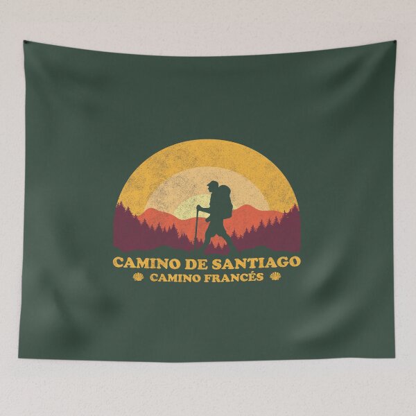 Item preview, Camino de Santiago Galicia Spain Retro Sunset designed and sold by KnutKnutKnut.