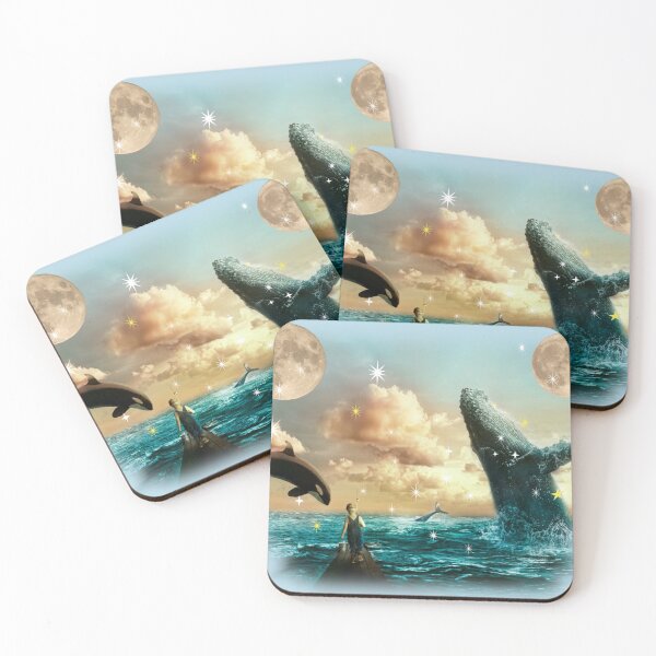 Item preview, "Enchanted Journey: The Boy, the Dolphin, the Whale and the Shark in the Fantastic Kingdom of the Sea" designed and sold by Mahilis.