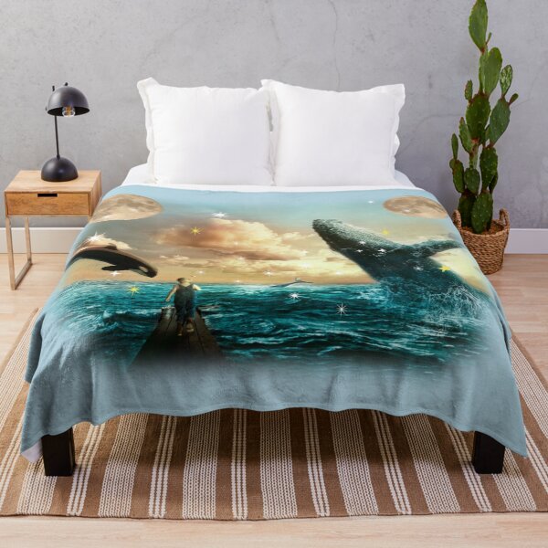 Item preview, "Enchanted Journey: The Boy, the Dolphin, the Whale and the Shark in the Fantastic Kingdom of the Sea" designed and sold by Mahilis.