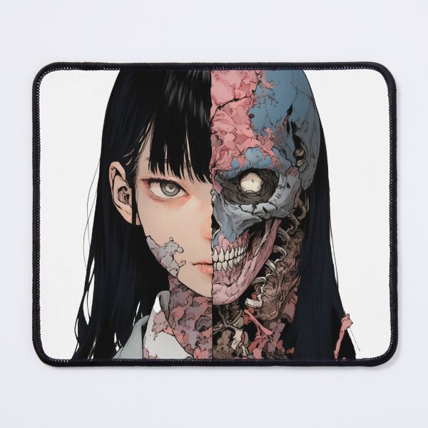 Item preview, Half Zombie Half Human anime Girl designed and sold by Lucidorium.