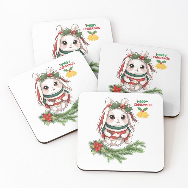 Item preview, Baby rabbit bunny Merry Christmas designed and sold by StudioARTHUR.