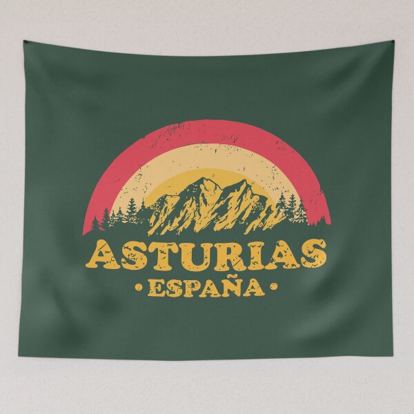 Item preview, Asturias Spain Retro Sunset v3 designed and sold by KnutKnutKnut.
