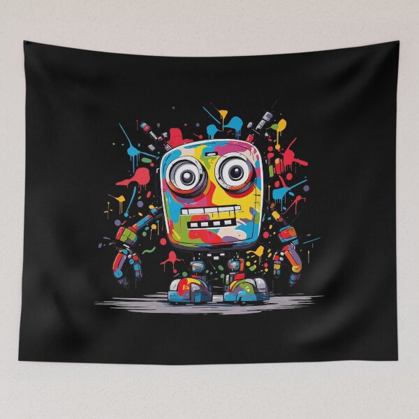 Item preview, Dancing Robot Fantasy Tee: Artistic Style Melange designed and sold by Moisky Patterns.