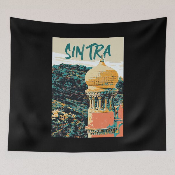Item preview, Sintra's Pena Palace Tower Illustration Print | Art of Portugal designed and sold by Lemomo-artworks.