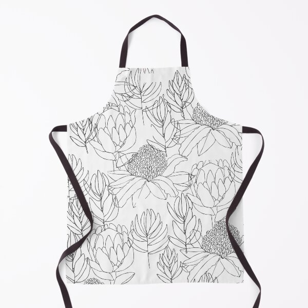 Item preview, White Australian botanicals line drawing designed and sold by madirosedesigns.