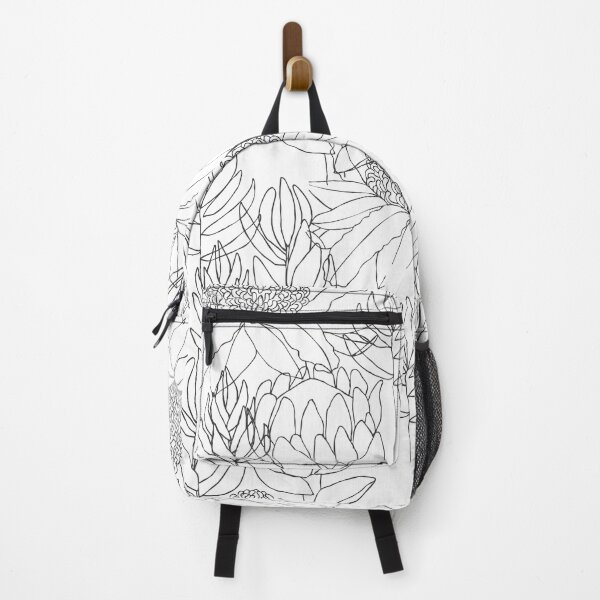 Item preview, White Australian botanicals line drawing designed and sold by madirosedesigns.