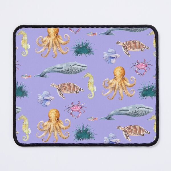 Item preview, Sea Creatures Octopus Seahorse Crab Whale Colorful Shirt Design designed and sold by IntoClearWater.