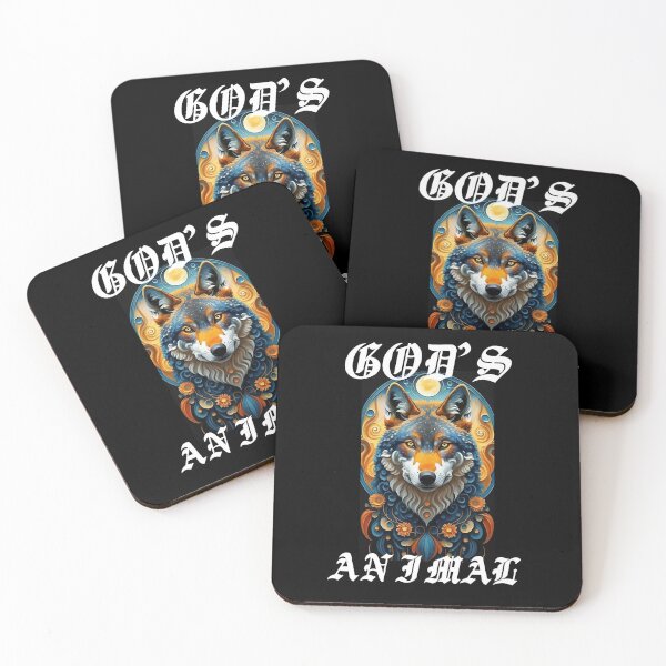 Artikelvorschau, Wilder süßer Wolf ist Gottes Tier in lustigen christlichen Geschenken im Van-Gogh-Stil entworfen und verkauft von thankful-loco.