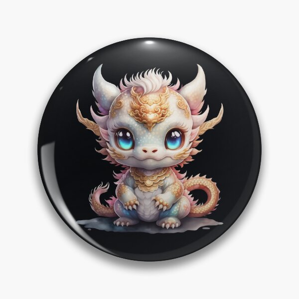 Item preview, Cute White and Gold Asian Baby Dragon designed and sold by Lehuas.
