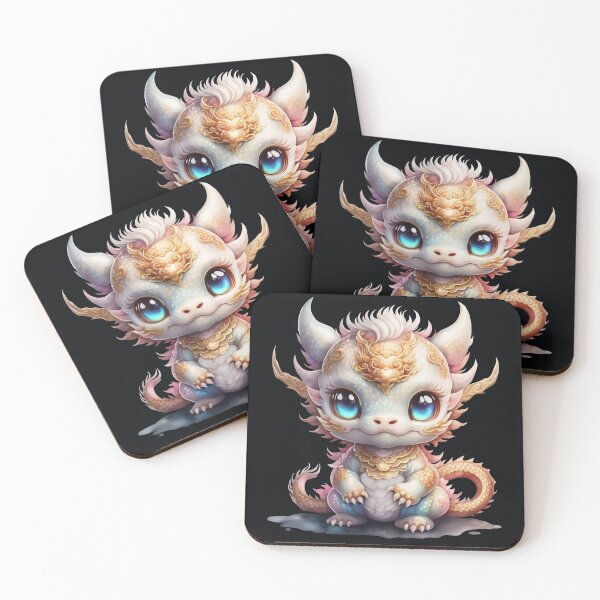 Item preview, Cute White and Gold Asian Baby Dragon designed and sold by Lehuas.