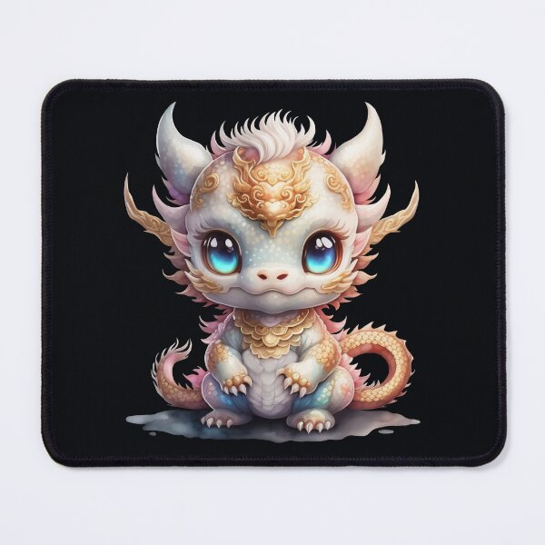 Item preview, Cute White and Gold Asian Baby Dragon designed and sold by Lehuas.
