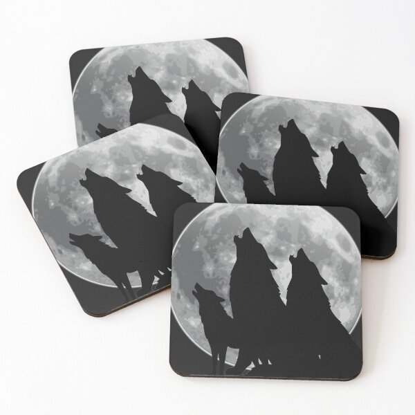 Item preview, wolves howling at the moon designed and sold by MaikelMerch.
