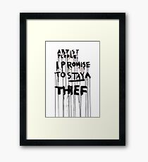 ARTIST PLEDGE Framed Print
