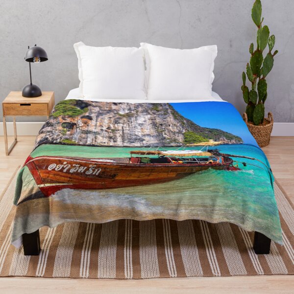 Item preview, Traditional long tail fishing boat beached on Koh Lao Liang, Trang, Thailand designed and sold by Kevin Hellon.