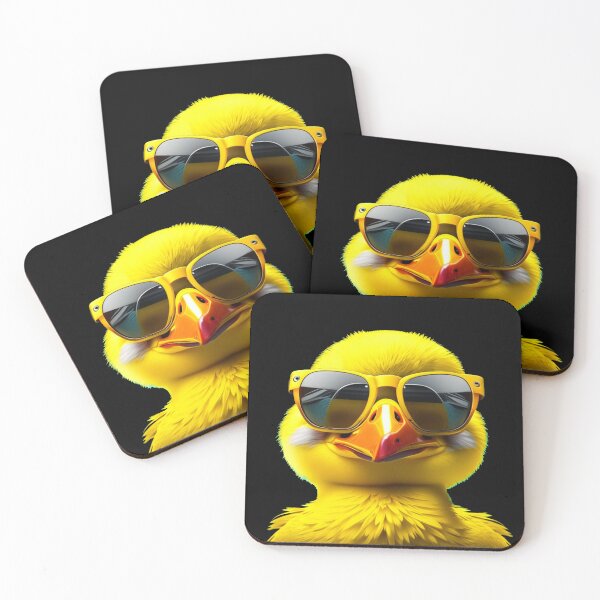 Item preview, cool yellow duck with suChill Vibes: Cool Yellow Duck with Sunglassesnglasses designed and sold by GranitTR.